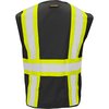 Ironwear Standard Polyester Mesh Safety Vest w/ Zipper & Radio Clips (Black/4X-Large) 1287-BKZ-RD-4XL